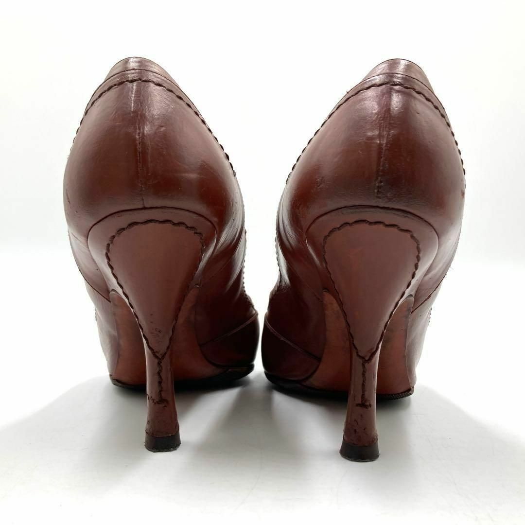  LOUIS VUITTON ルイヴィトン パンプス 23.5 cm ブラウン レザー ハイヒール ハイヒール パンプス パンプス