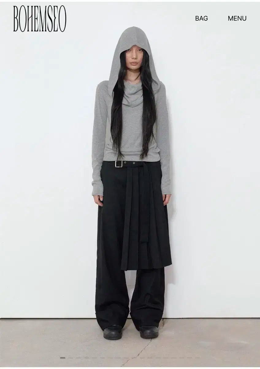 馬狼照英配送 BOHEMSEO ボヘミアンソウル ソフト カウル WHO Tシャツ メランジュグレー