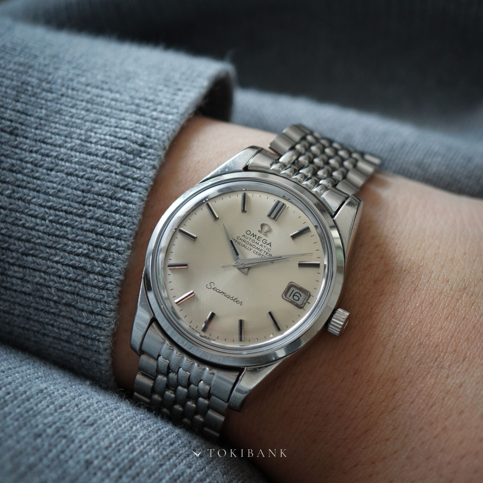  OMEGA SEAMASTER CHRONOMETER REF 166 010 シンプルコーデ 自動巻き時計 腕時計(アナログ)
