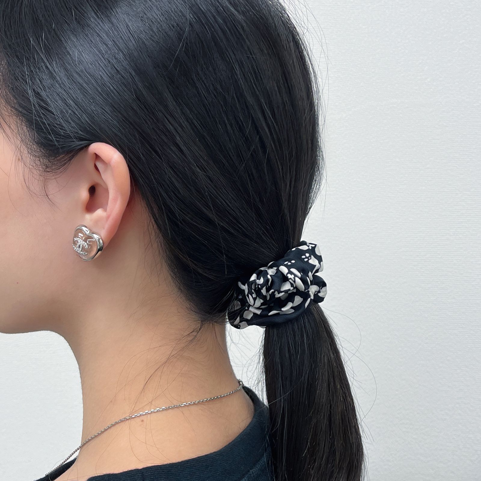 中古】CHANEL シャネル ココマーク シュシュ スカーフ 2点セット