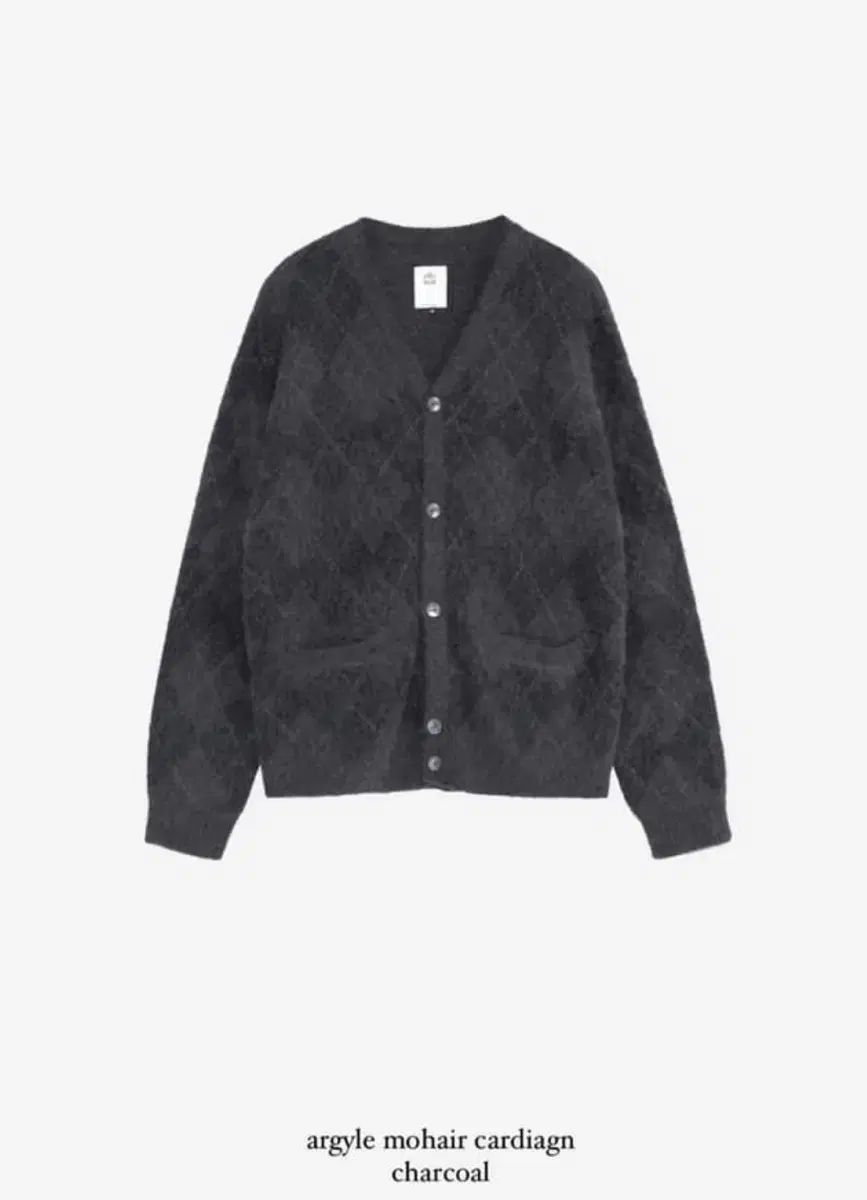 4 POLYTERU モヘア アーガイル チャコール