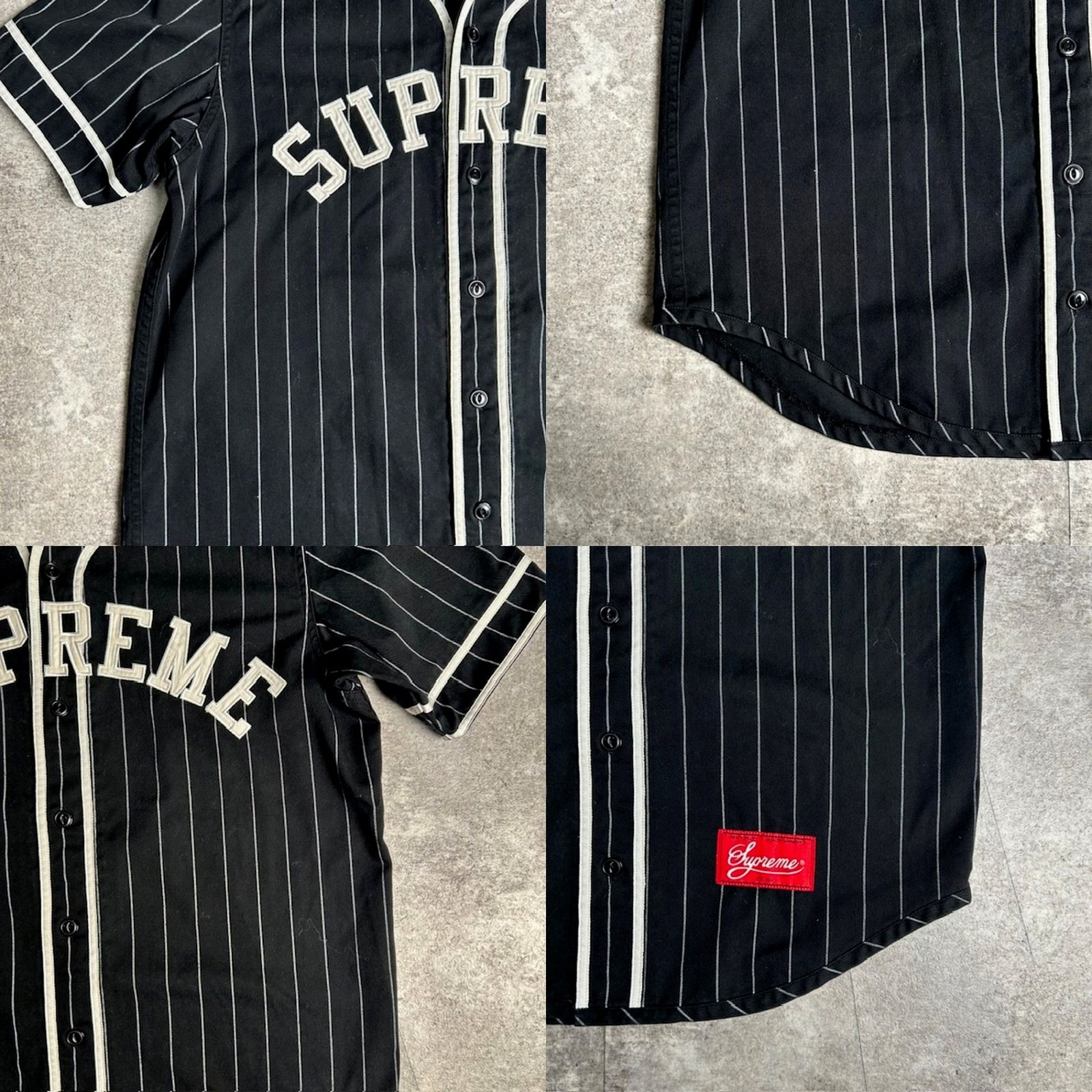 Supreme シュプリーム 12ss ベースボールシャツ 半袖 アーチロゴ刺繍
