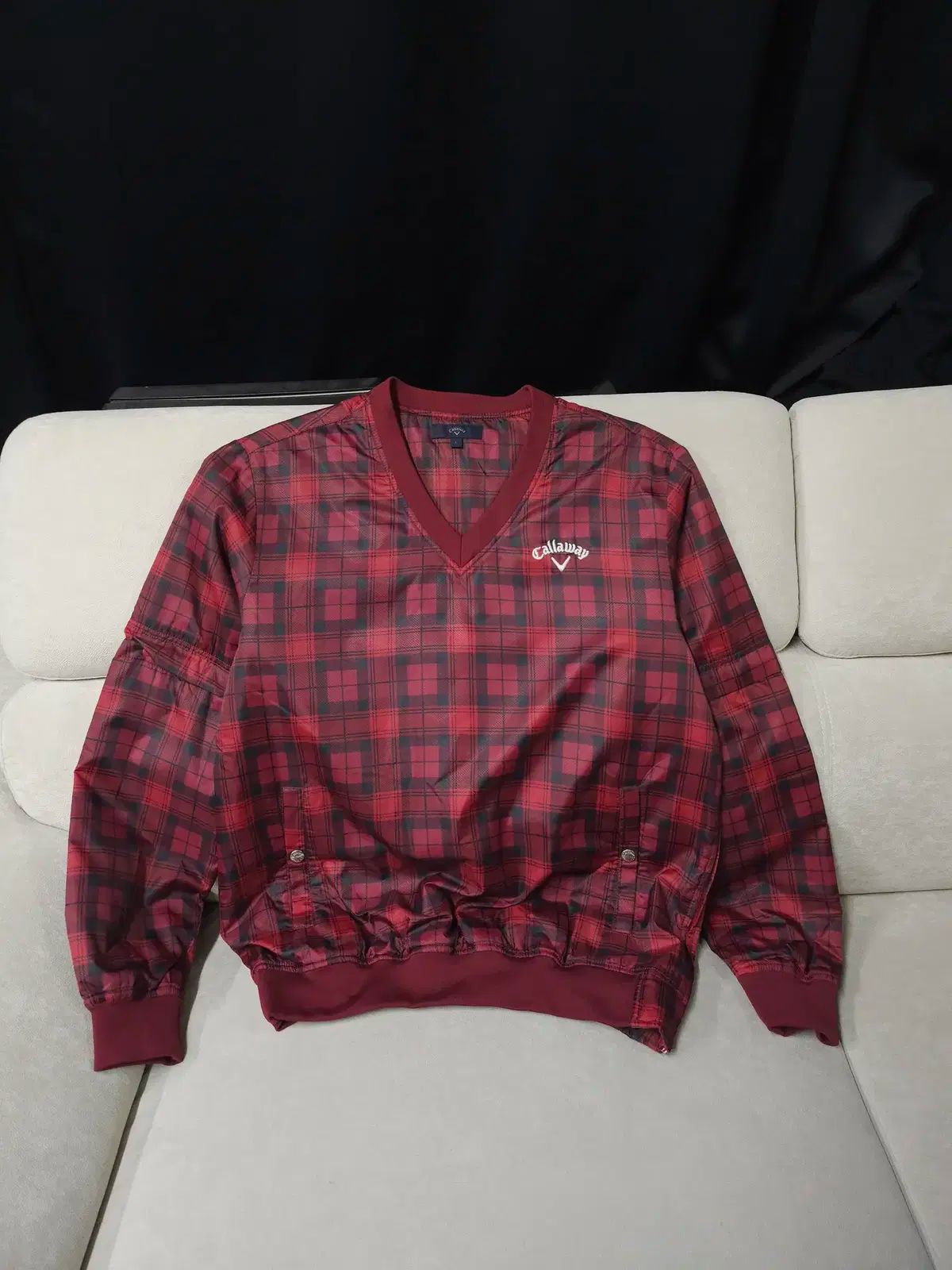 キャロウェイ メンズ ゴルフウェア CHECK ブルゾン ブルー