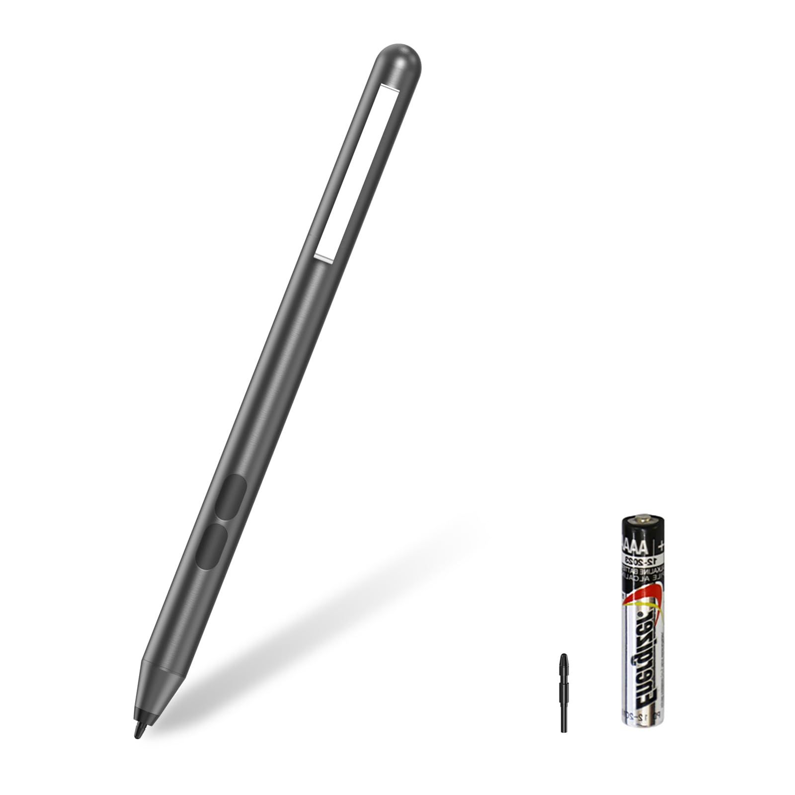 HP Envy x360 Pavilion x360 Spectre x360用スタイラスペン バッテリー寿命300日間 滑らかな書き心地 MPPチルトペン対応 圧力感度 パームリジェクション機能付き 前に互換リストをご ください グレー