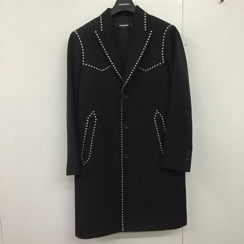 DSQUARED2 ディースクエアード2 ジャケット 上着 ジャケット ブレザー s74aa0280 スタッズセミロングコート アウター スタッズジャケット