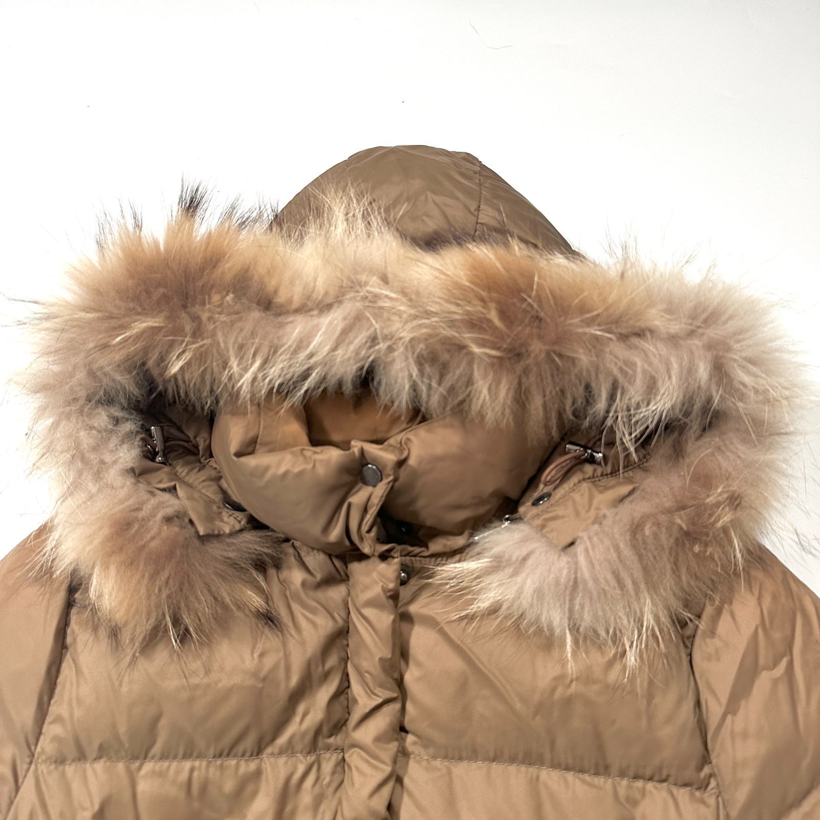 MONCLER モンクレールフード付きブラウンダウンジャケット MONCLER 