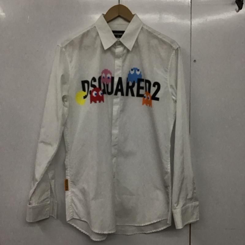 DSQUARED2 ディースクエアード2 シャツ ブラウス 長袖 s71dm0671 パックマンデザインコットンシャツ 長袖シャツ