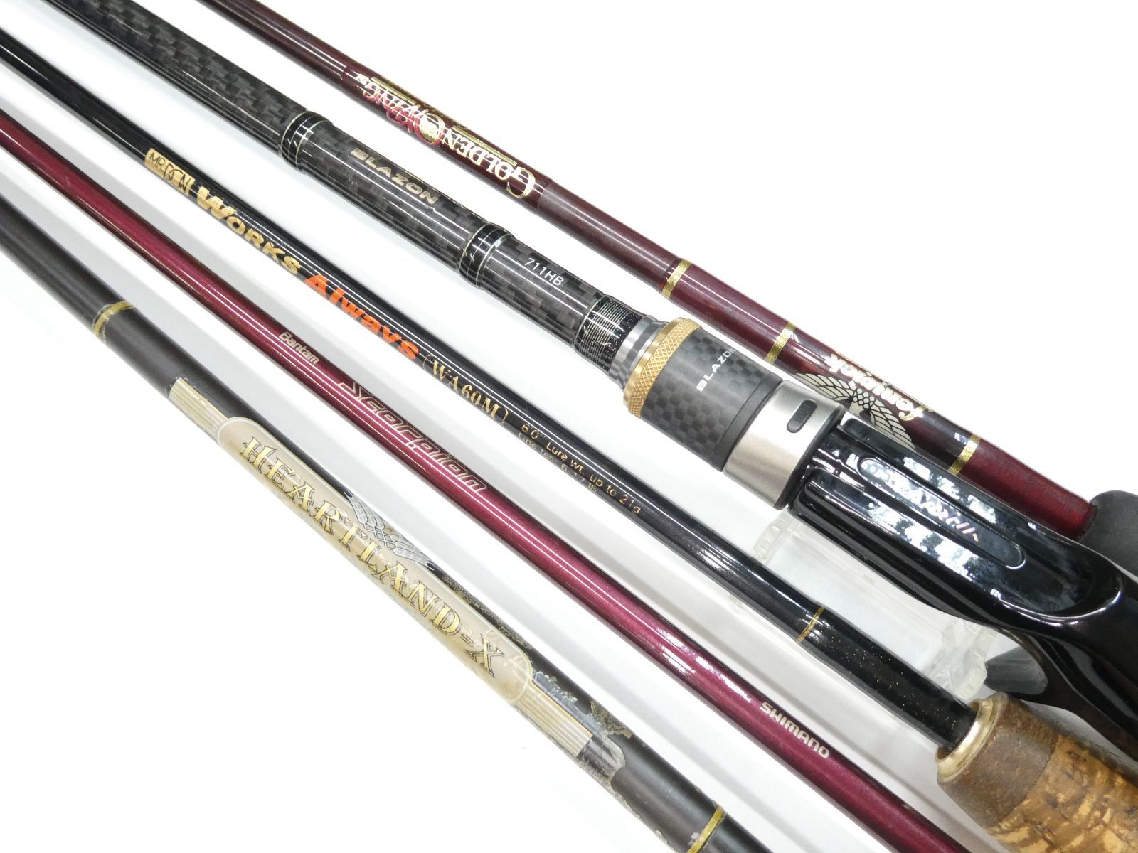 ジャンク品 1ピース バスロッド バラエティセット 01-2140