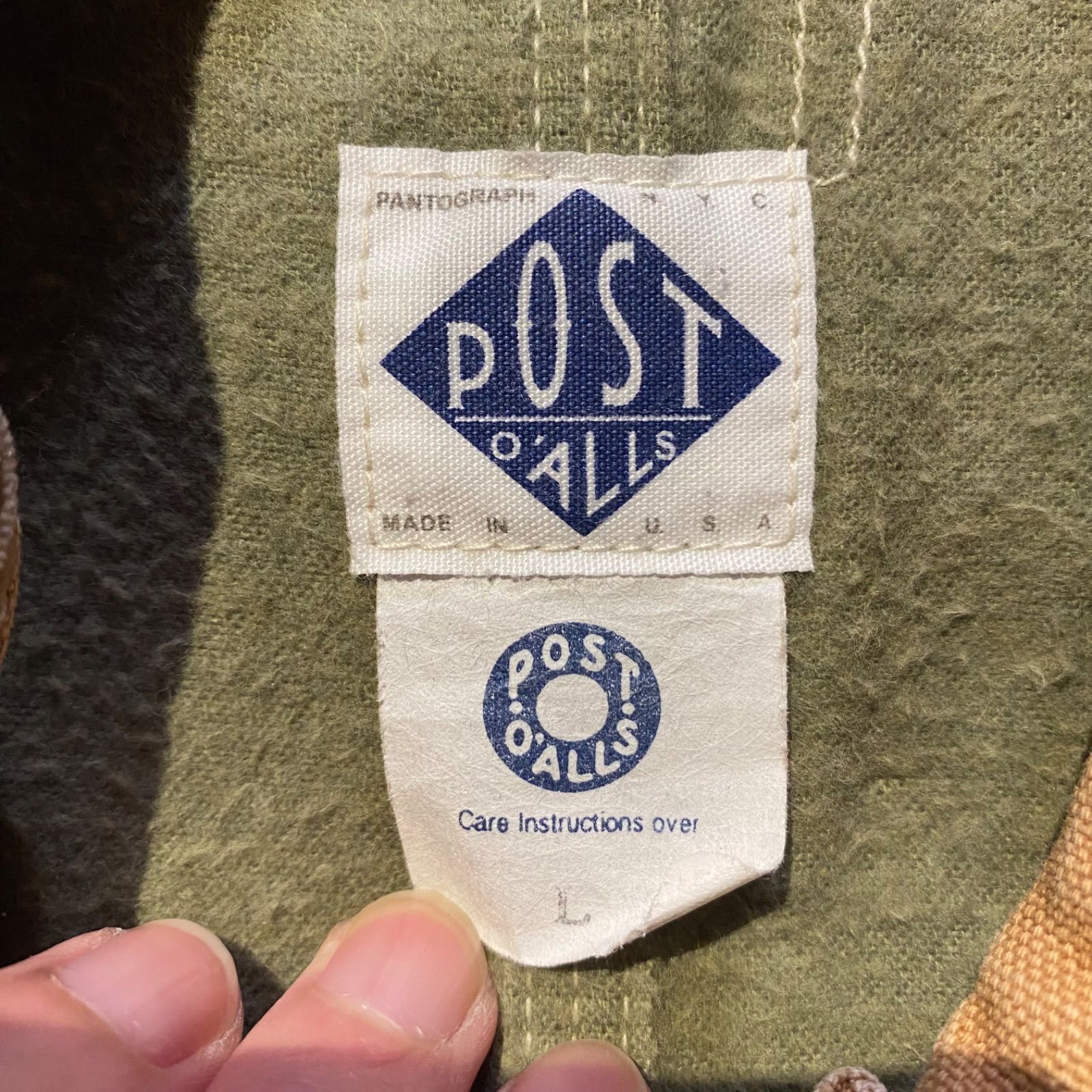 POST OVERALLS 襟切り替え カバーオール ジャケット USA ポスト