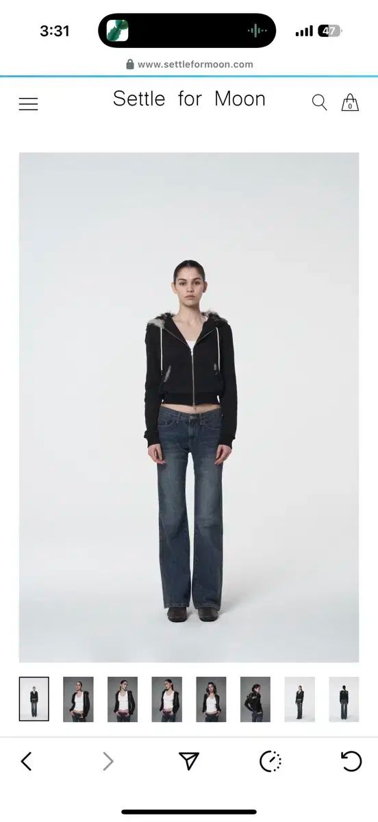 ムーンファー フーディー ジップアップ