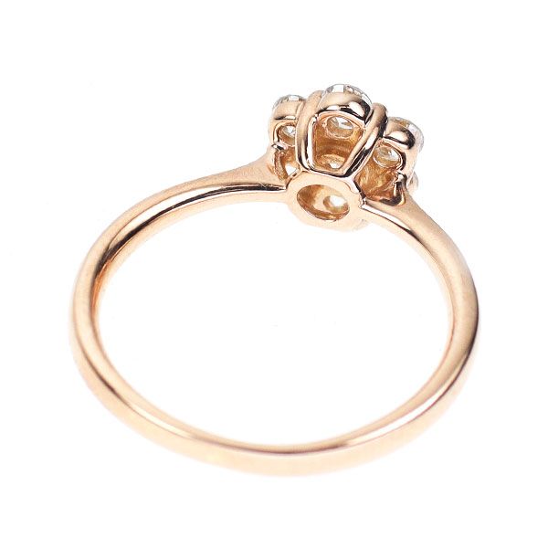 K18PG フラワー ダイヤモンド リング K18PG ダイヤモンド リング 0.48ct フラワー - メルカリ