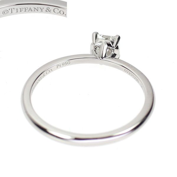 ティファニー Pt950 ダイヤモンド リング 0.33ct G VVS1 3EX トゥルー