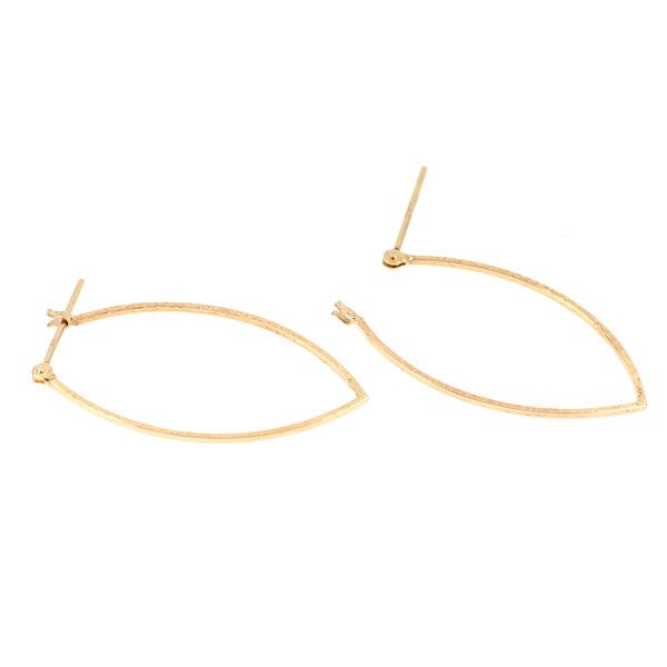 K 10 YG デザイン フープピアス