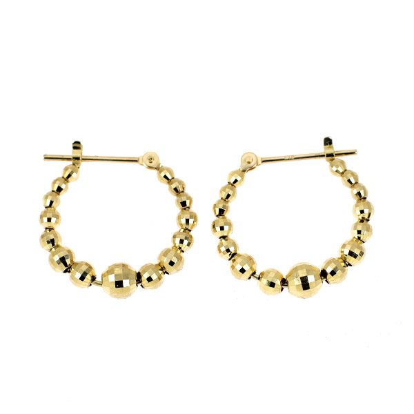  K 10 YG デザインピアス フープ ピアス(両耳用) アクセサリー