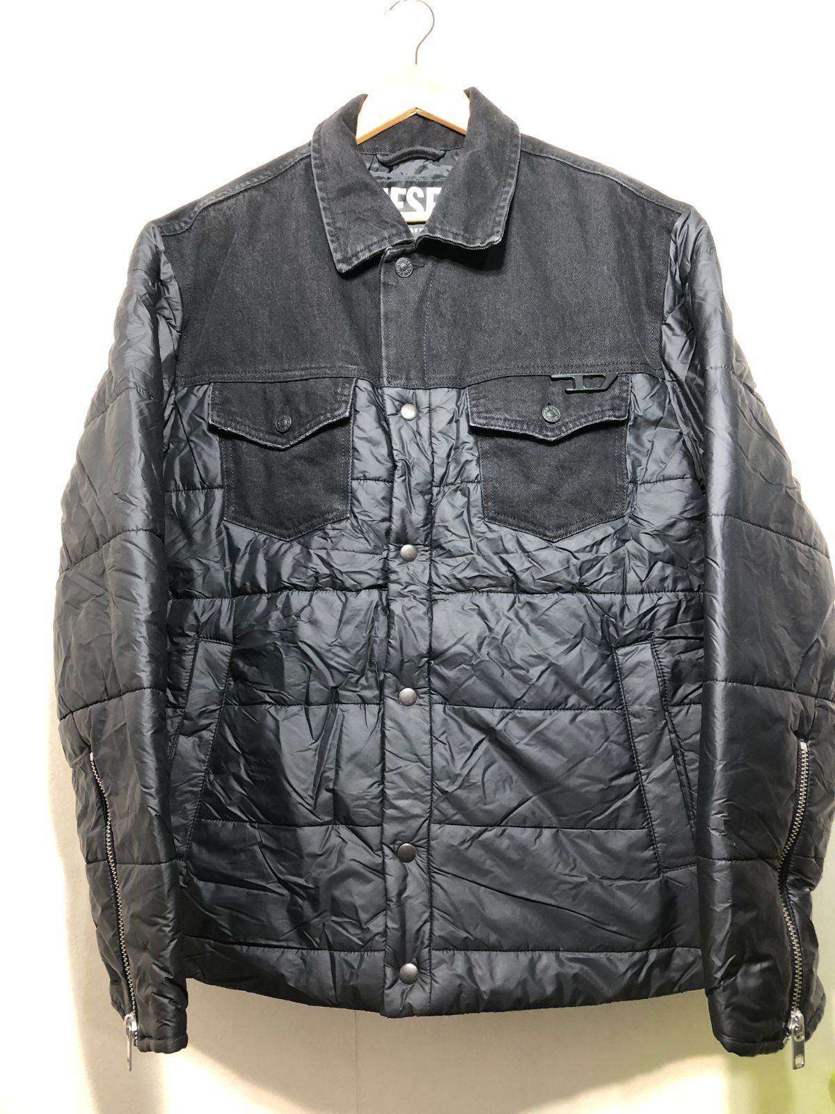 051171 DIESEL D-SHYLA 中綿 デニム 切り替え ジャケット - メルカリ