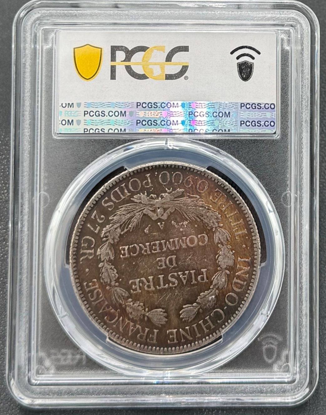 1904年 フランス領インドシナ 銀貨 1ピアストル 27グラム PCGS VF 25