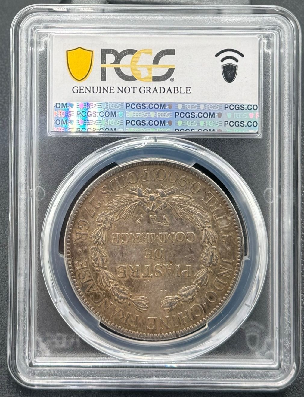 1904年 フランス領インドシナ 銀貨 1ピアストル 27グラム PCGS