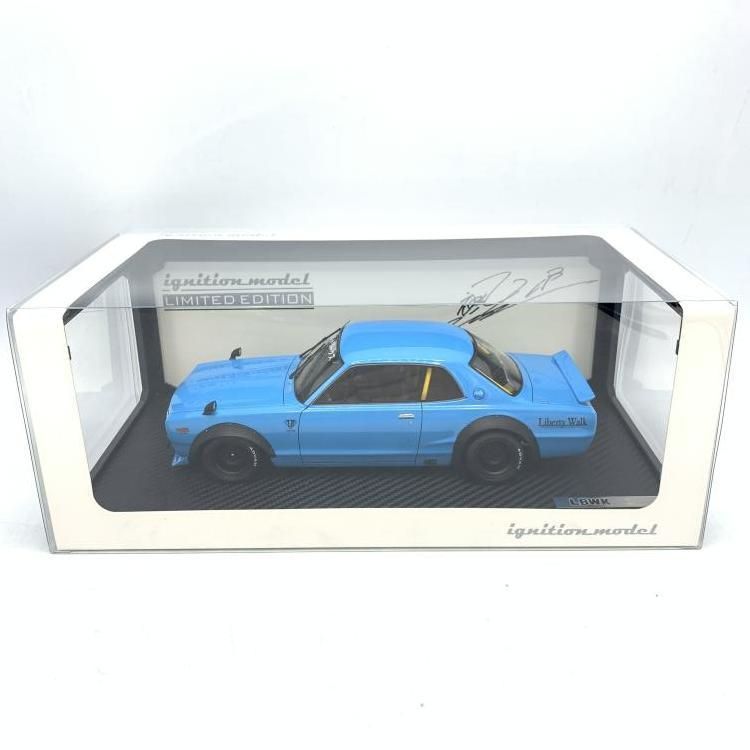 中古】イグニッションモデル 1/18 LB-WORKS Hakosuka 2Door Light Blue