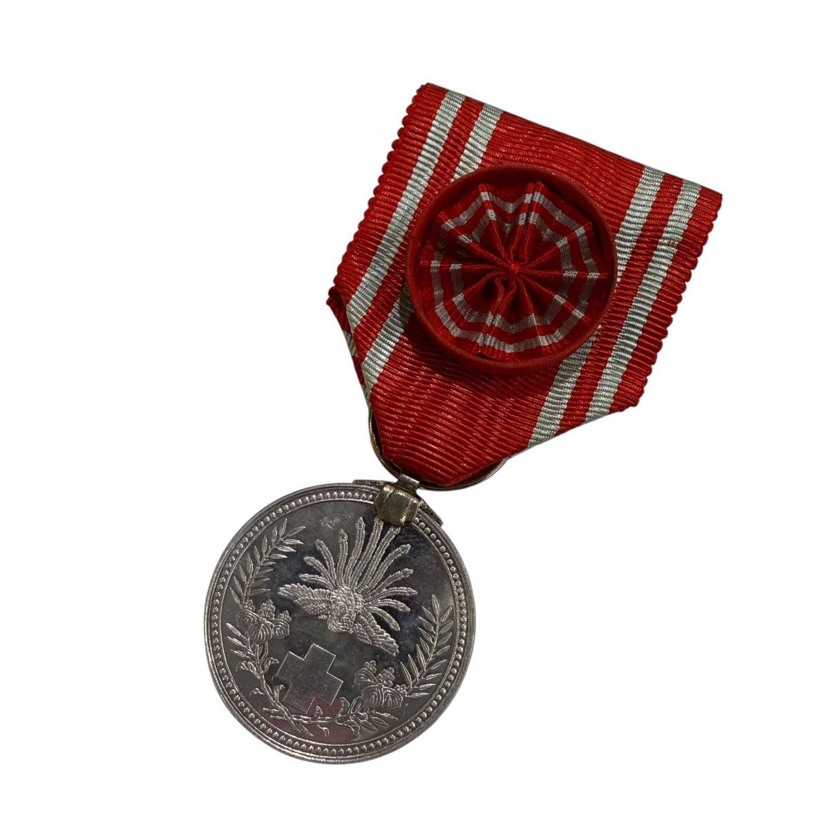 ◇社章◇日本赤十字社 男章銀特別社員章 2個セット 昭和21年 中古