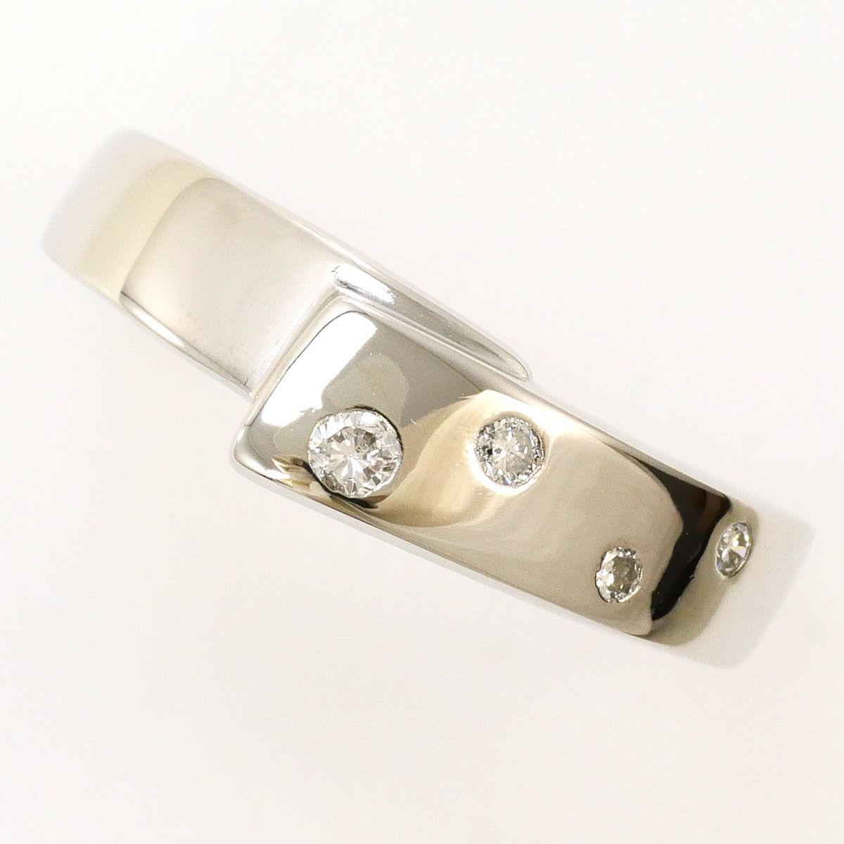 PT900 プラチナ リング 指輪 11.5号 ダイヤモンド 0.07ct 総重量約2.9g