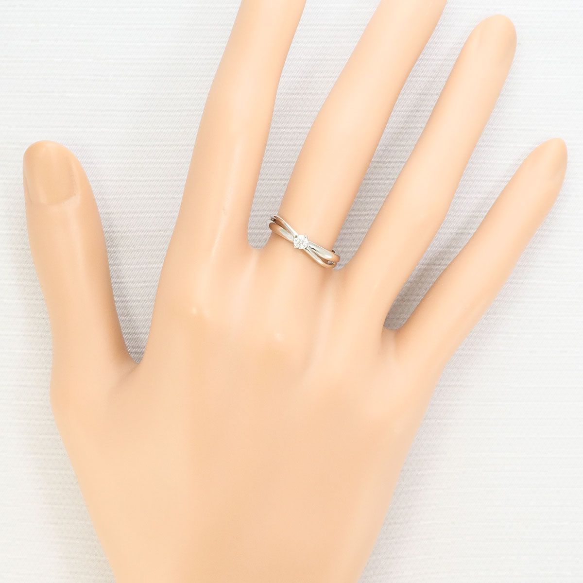 指輪　パール　ダイヤモンド　9号　Pt100 プラチナ PT900/プラチナ リング・指輪 9号 ダイヤモンド 0.096ct 総重量約2.3g