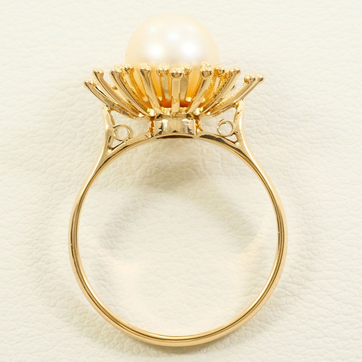 K 18 YG リング 指輪 15号 パール 真珠 総重量約4.6 g