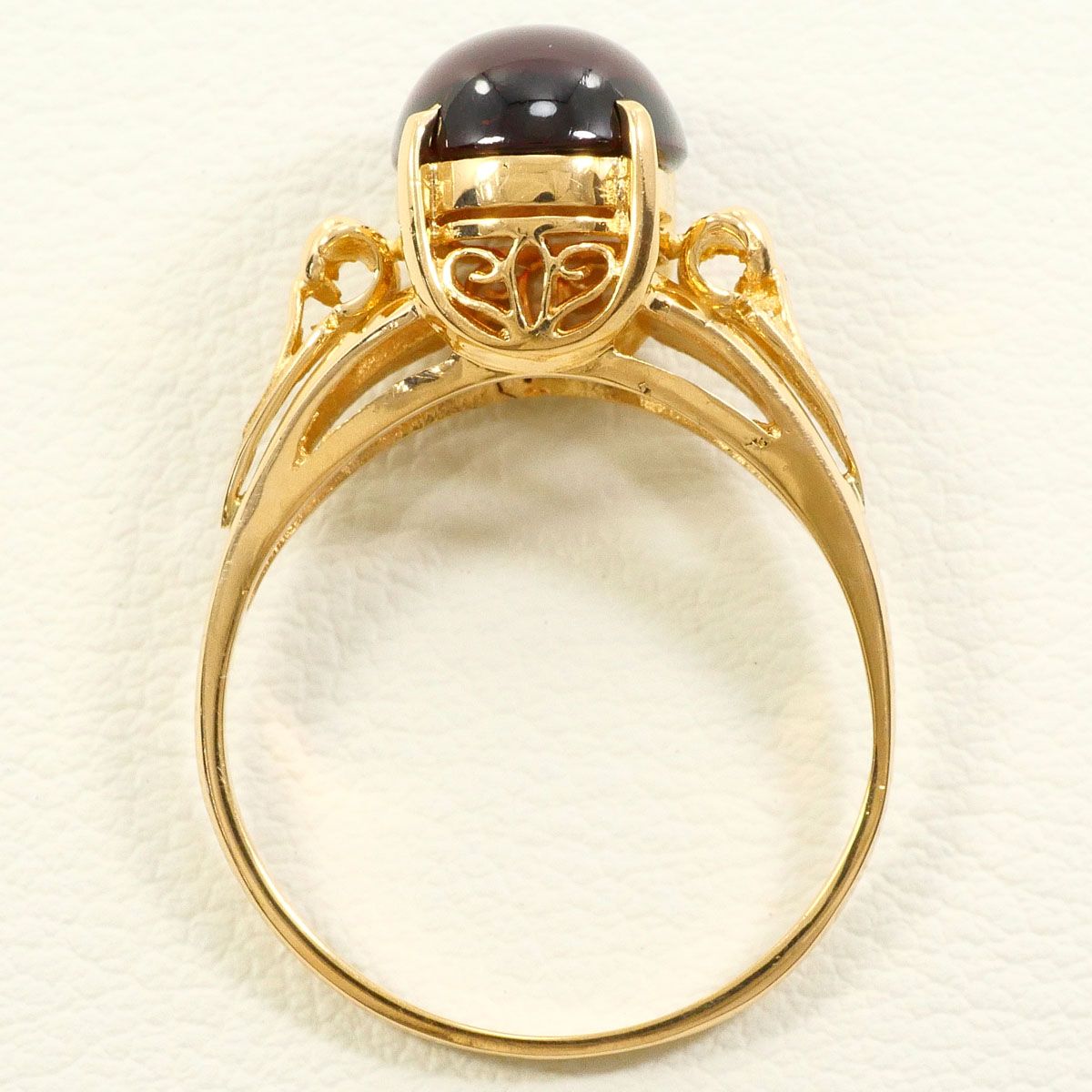 K 18 YG リング 指輪 13号 ガーネット 総重量約3.4 g