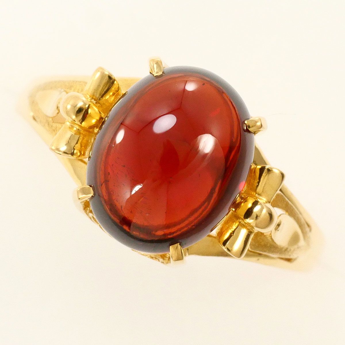 K18YG リング 指輪 13号 ガーネット 総重量約3.4g