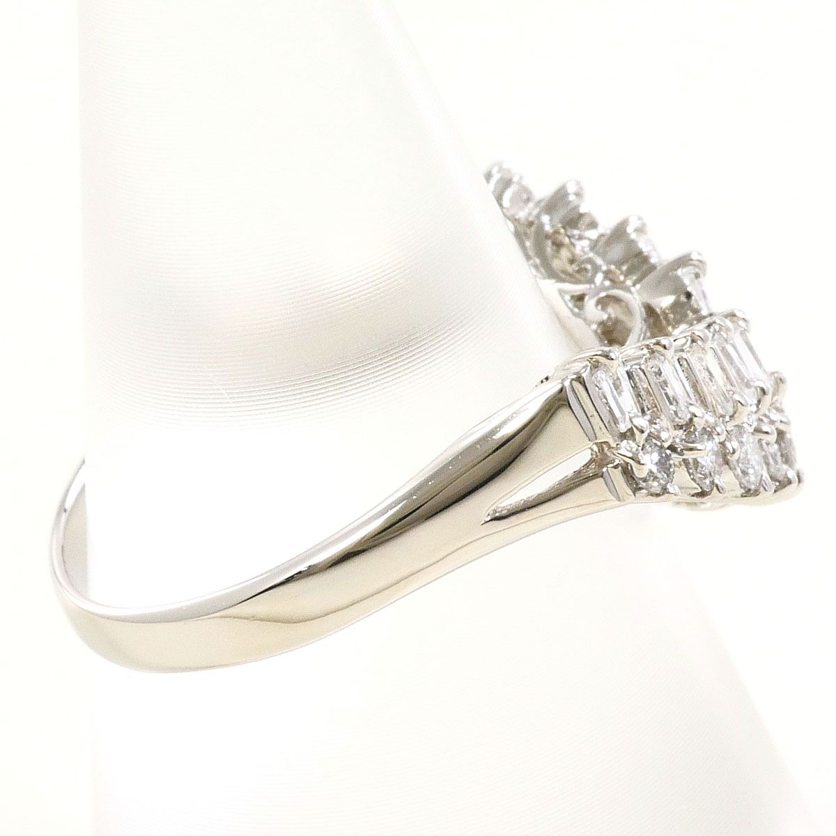 PT 900 プラチナ リング 指輪 12号 ダイヤモンド 0.51 ct 総重量約4.4 g