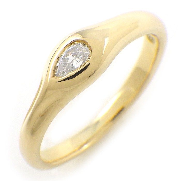 ティファニー Tiffany - Co. リング 1ポイント ペアシェイプ ダイヤモンド K18YG 7.5号