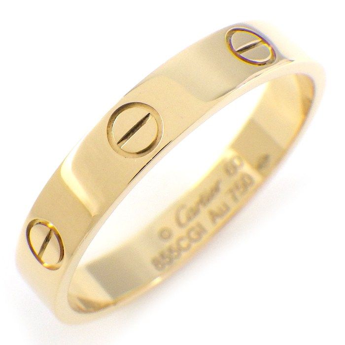 カルティエ Cartier リング ラブ スモールモデル SM B4085060 K18YG 19号 60