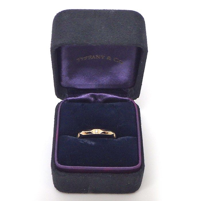  ティファニー Tiffany - Co. リング トゥルー バンド 5ポイント ダイヤモンド 計0.05 ct K 18 PG 9号 リング 指輪 アクセサリー