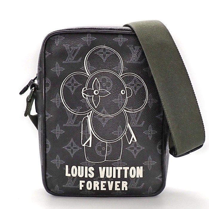 ルイ ヴィトン LOUIS VUITTON ショルダーバッグ ダヌーブ PM ヴィヴィエンヌ M43677 2018年秋冬メンズプレ モノグラム エクリプス キャンバス レザー カーキナイロンストラップ メタリックカーキ金具