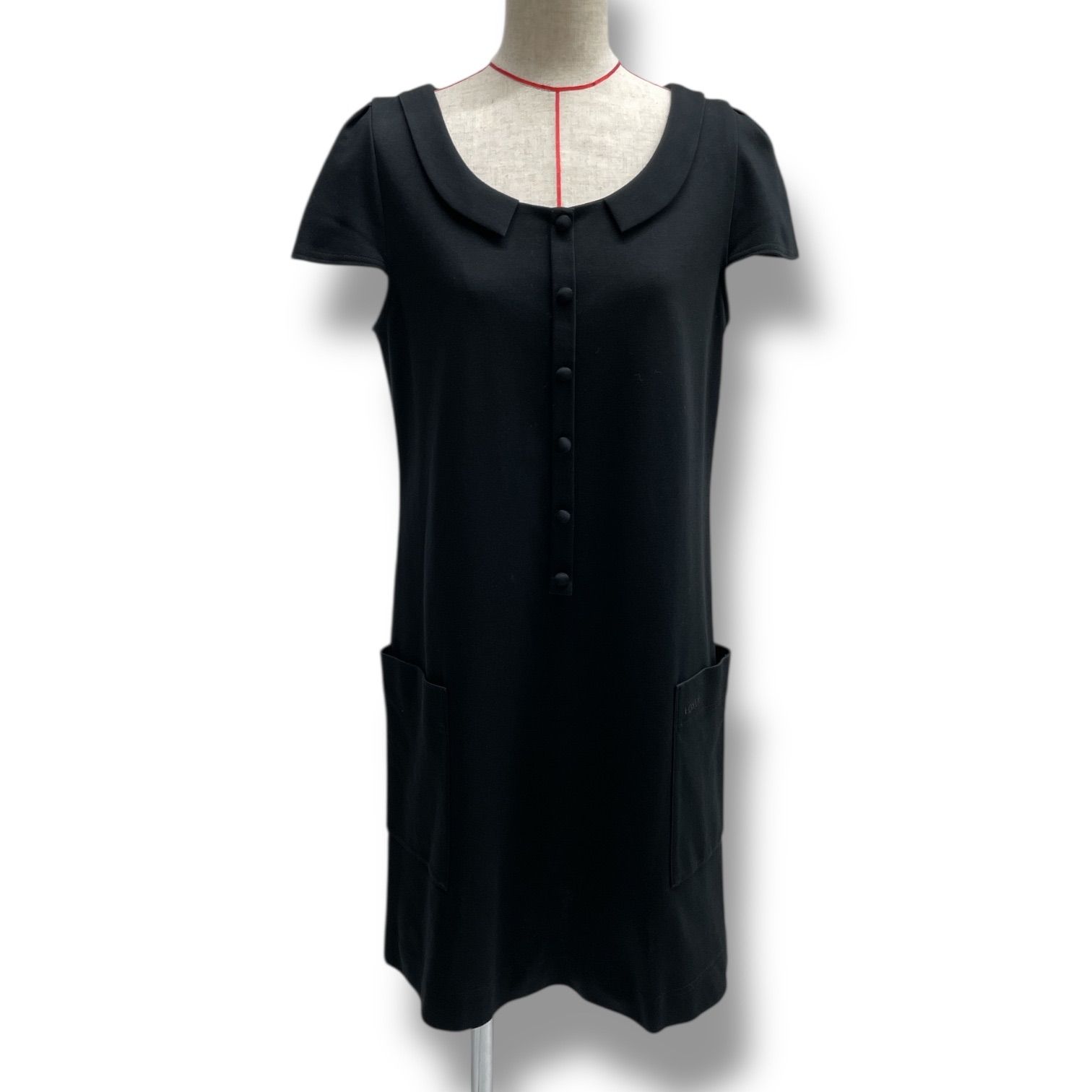 FOXEY YORK フォクシーニューヨーク 襟付きワンピース ドレス ワンピース ブラック 黒 サイズ42 レディース ゴーゴー古着マルイファミリー 23 No.215