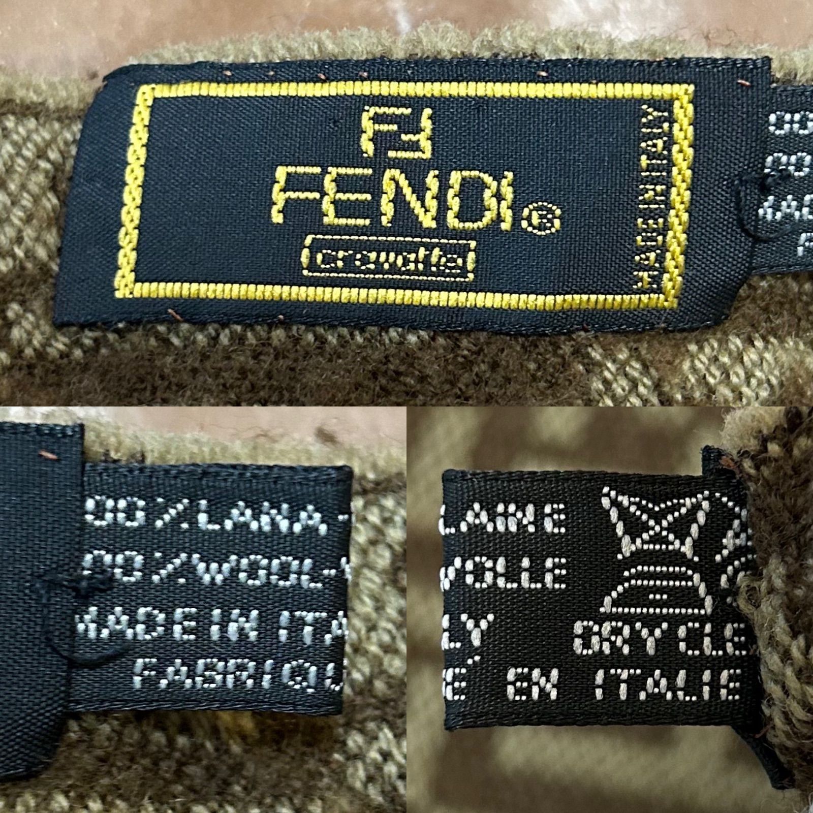 FENDI フェンディ　マフラー　ストール　男女兼用　MADE IN ITALY FENDI フェンディ マフラー ストール FXT113AQCW ウール カシミア