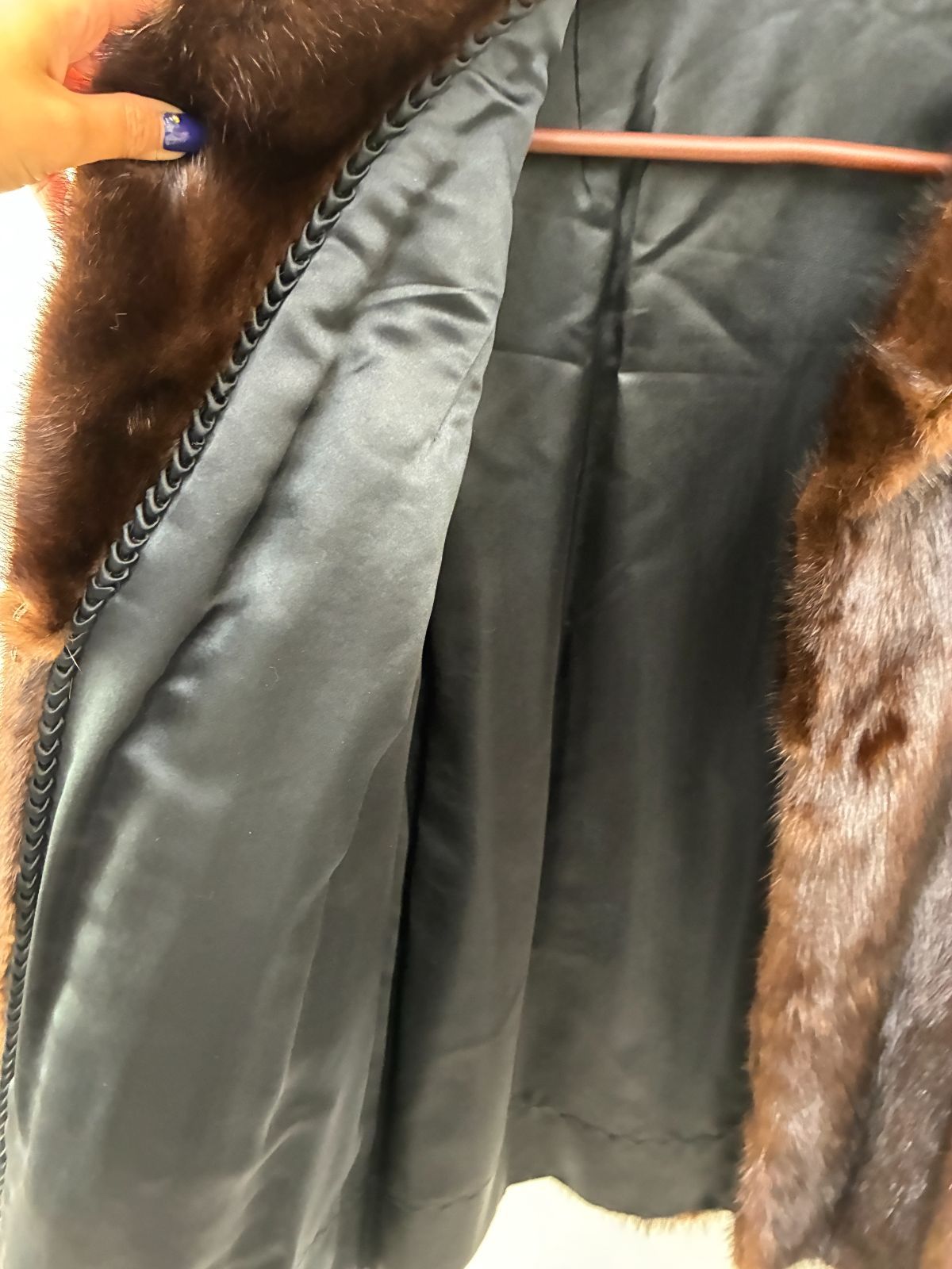 N【ヴィンテージ】SAFURON サフロン ハーフコート リアルファー 毛皮