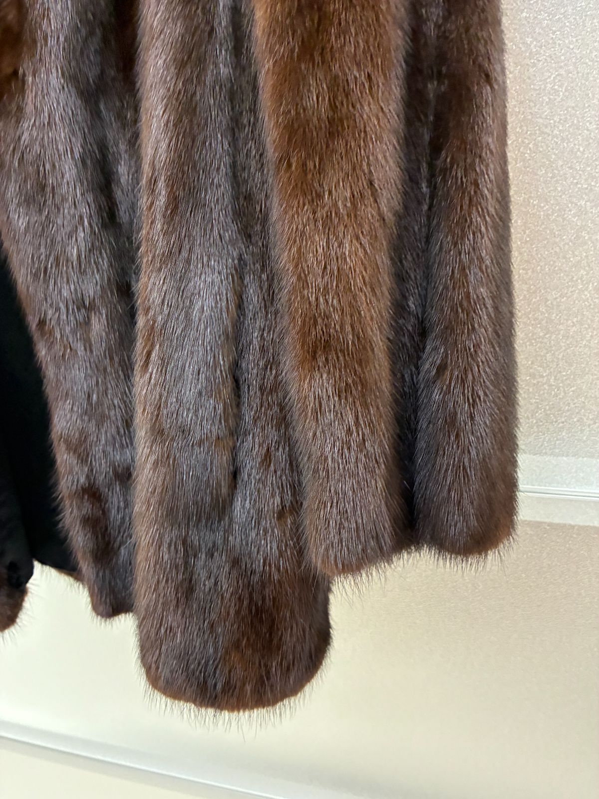 N【ヴィンテージ】SAFURON サフロン ハーフコート リアルファー 毛皮