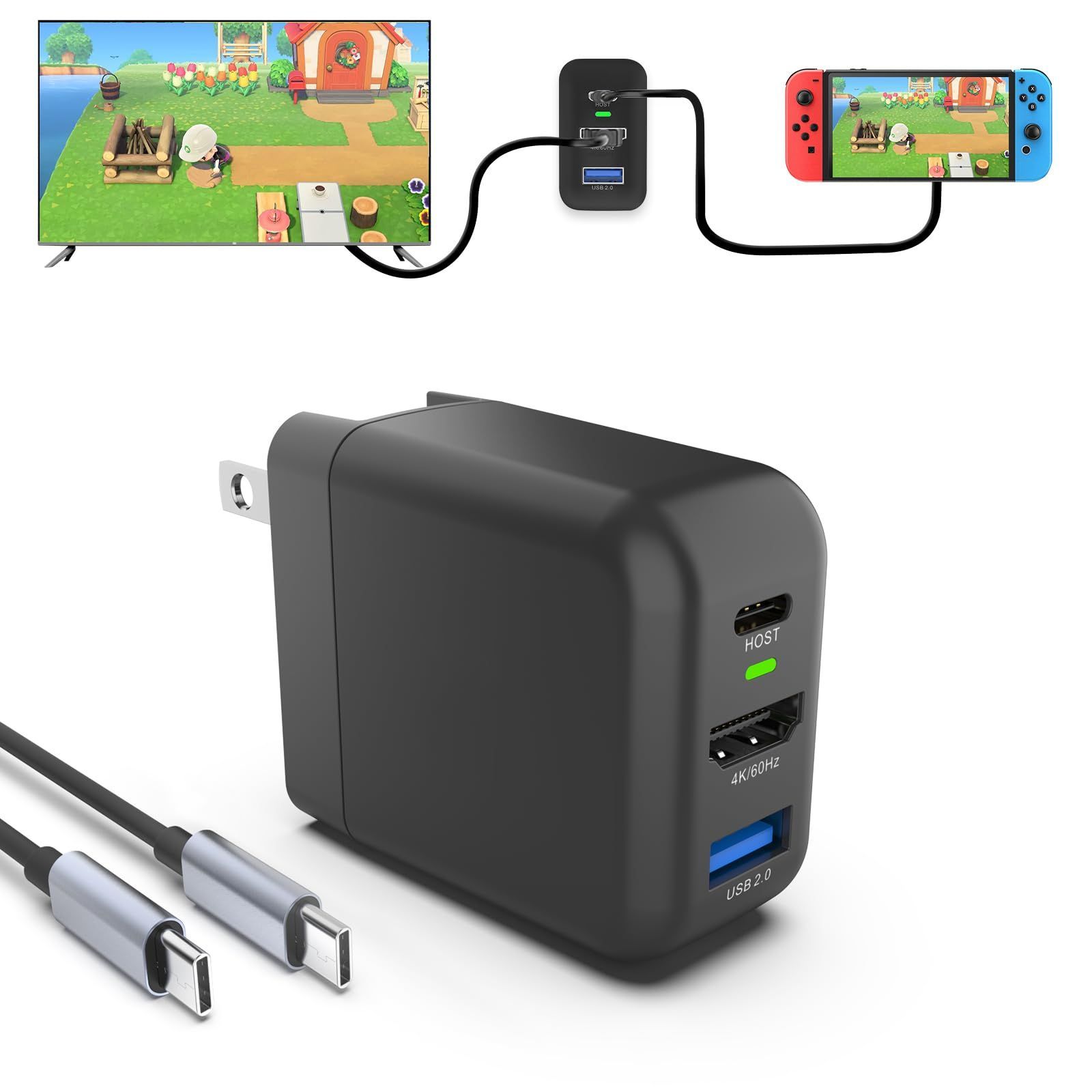 【日本正規品】Basicolor Switch ドック充電器 ゲーム同時に充電 Switch充電器 新半導体素材GaN タイプC充電器 高速 ...