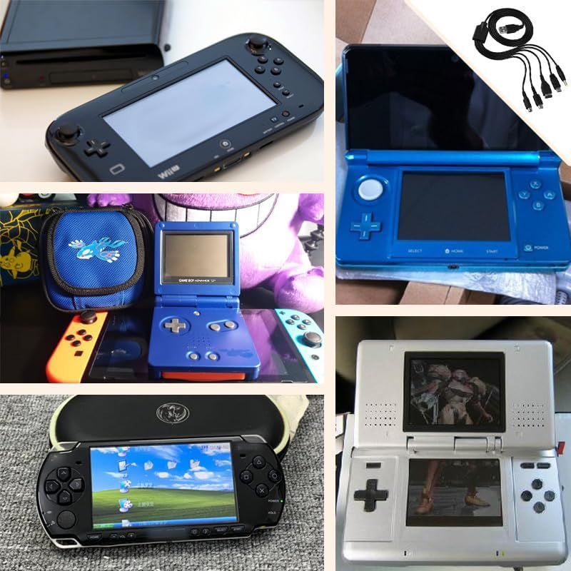 5 in 1 USB充電ケーブル マルチゲームUSB充電ケーブル ニンテンドー