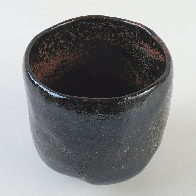 茶道具 黒楽 筒茶碗 時代箱付 C S317 - メルカリ