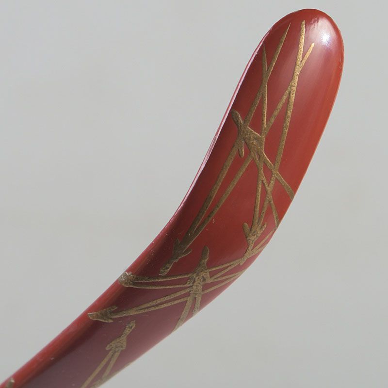 茶道具 西川楳玄作 松葉蒔絵 茶杓 前大徳 藤井誡堂書付箱 C S318