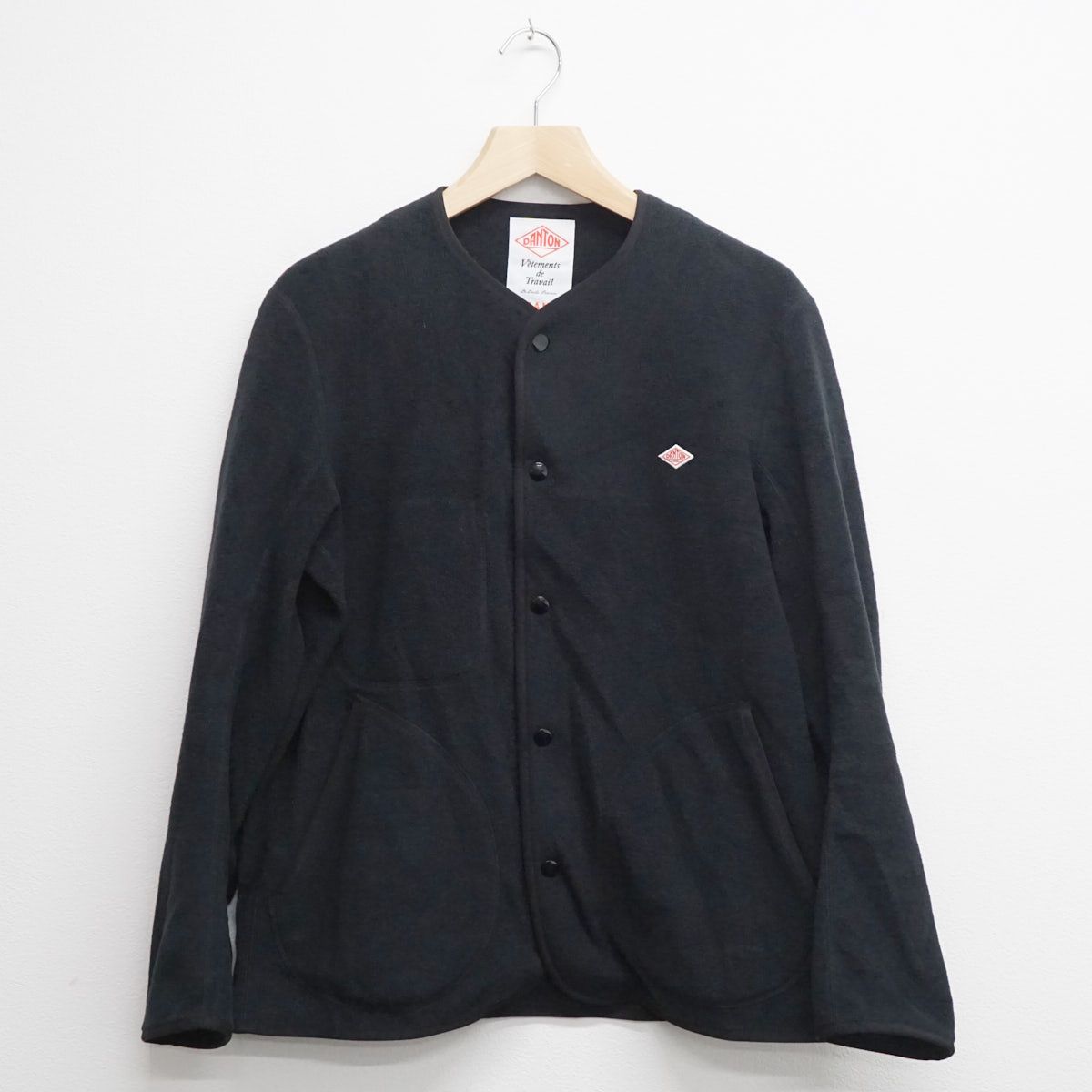 DANTON ダントン メンズ フリース レス ジャケット ブラック 品 BEAMS ビームス Sサイズ 長袖 X8312
