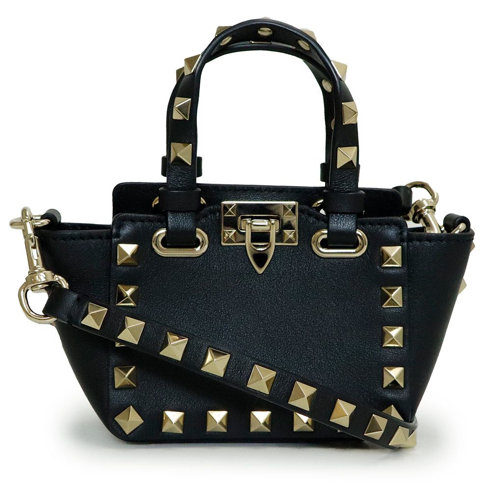 ヴァレンティノ ロックスタッズ ミニトート トートバッグ カーフスキン