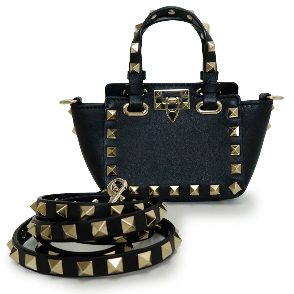 ヴァレンティノ ロックスタッズ ミニトート トートバッグ カーフスキン