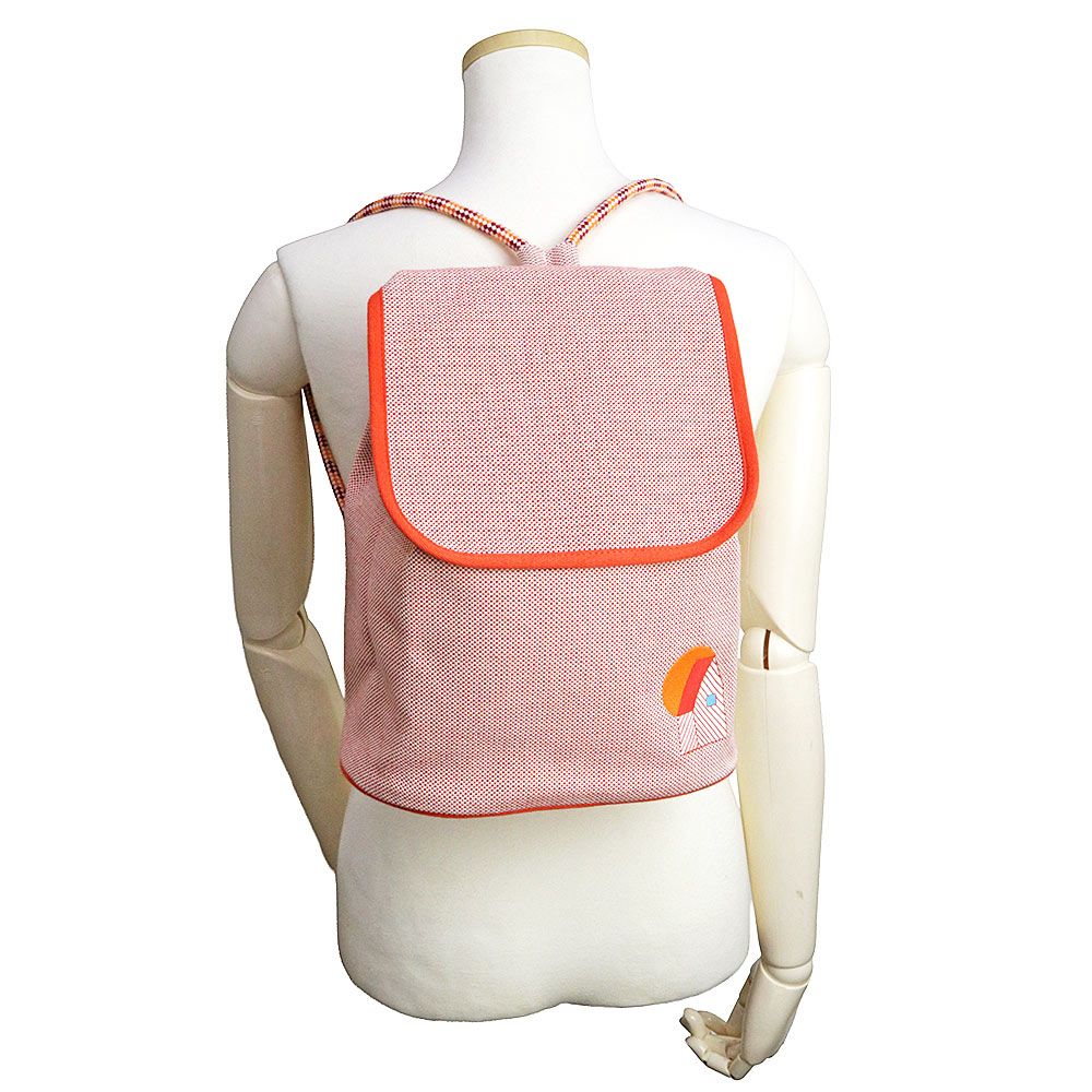 （未使用　展示品）エルメス HERMES トワルH トリコロール リュック デイパック バックパック トワルアッシュ キャンバス カーフスキン オレンジ フランボワーズ シルバー金具 エルメス トワルH トリコロール リュック デイパック バックパック