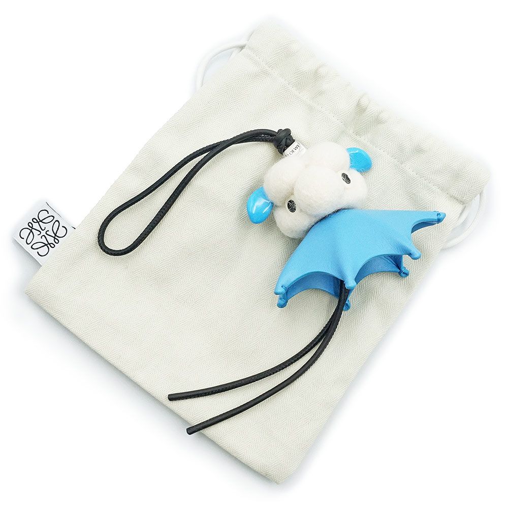 ロエベ 限定モデル フラッフィ パズ バッグチャーム フェルト カーフ