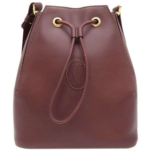 カルティエ Cartier ショルダーバッグ マストライン レザー ボルドー