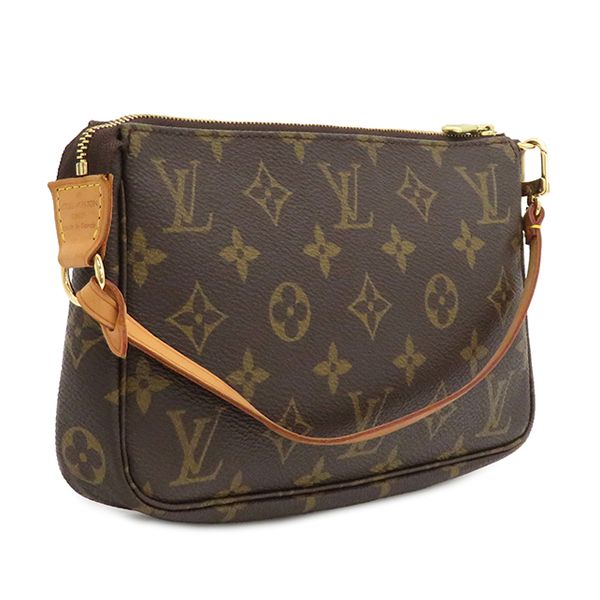 ルイヴィトン LOUIS VUITTON ポーチ ポシェット アクセソワール モノグラムキャンバス モノグラム ゴールド金具 茶 ハンドバッグ M40712 VI0071 保存袋