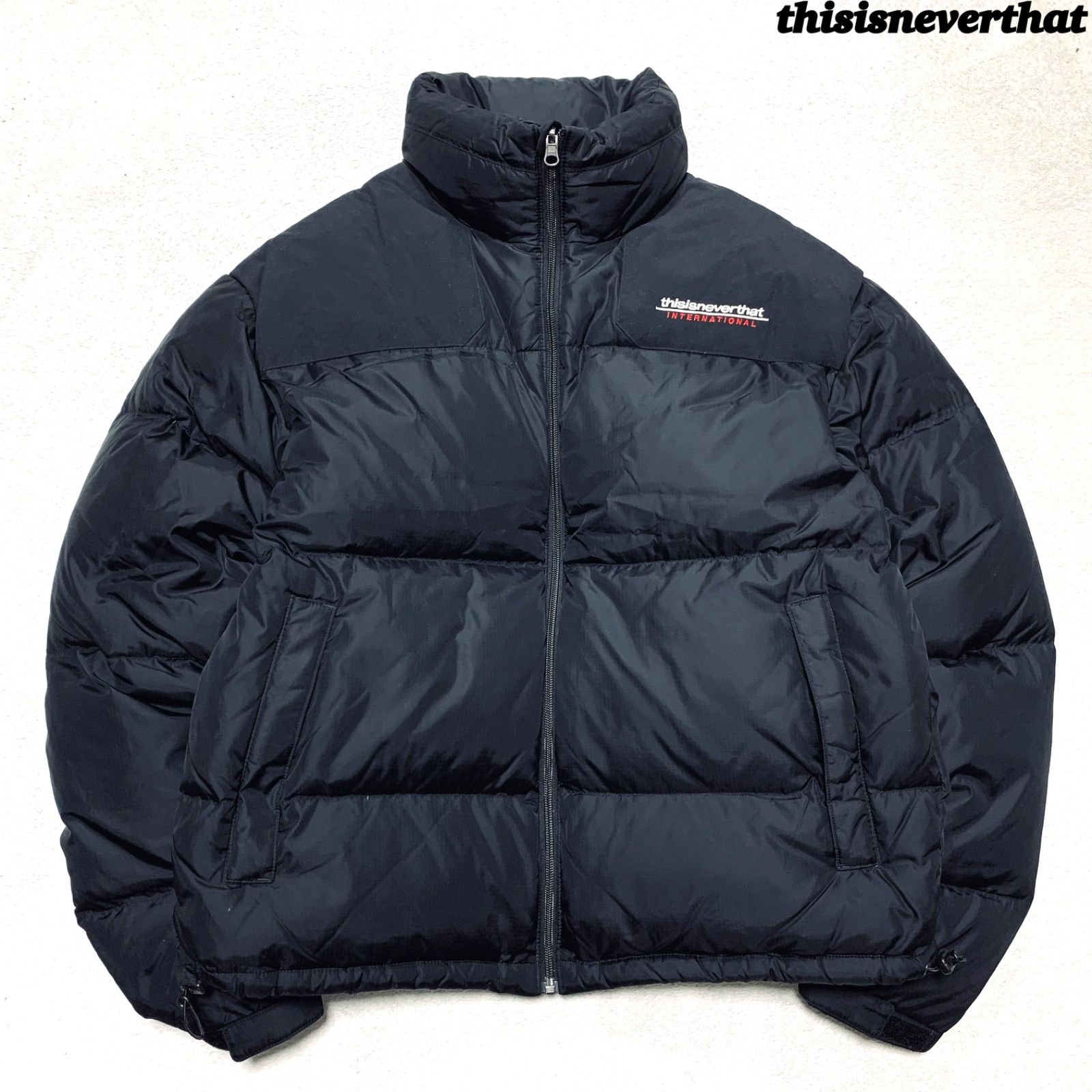 thisisneverthat ダウンジャケット ボンバージャケット ロゴ刺繍 M