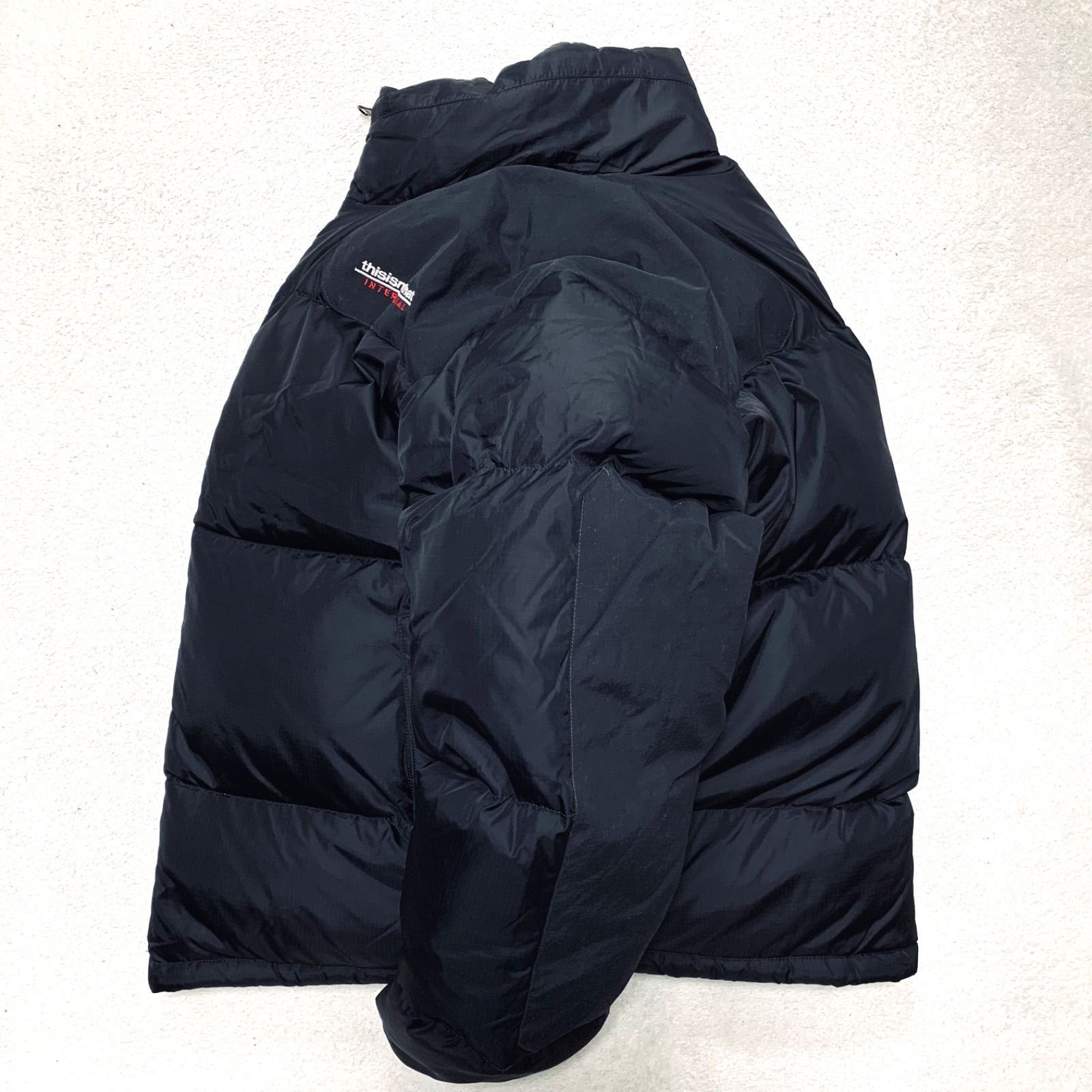 thisisneverthat ダウンジャケット ボンバージャケット ロゴ刺繍 M